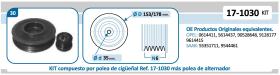 IJS 171030KIT - KIT POLEA CIGüEñAL + POLEA ALTERNA. ADAP. A OPEL - SAAB