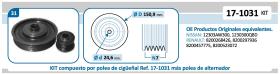 IJS 171031KIT - KIT POLEA CIGüEñAL + POLEA ALTERNA. ADAP. A RENAULT