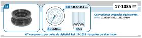 IJS 171035KIT - KIT POLEA CIGüEñAL + POLEA ALTERNA. ADAP. A BMW