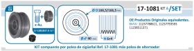 IJS 171081KIT A - KIT CON POLEA ALTERNADOR.BMW SéRIE 3 - 5 - 6 - 7 - X5 - X6