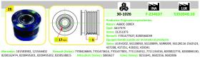 IJS 301026 - POLEA ALTERNADOR RENAULT - MITSUBISHI - NISSAN - OPEL - VAUX