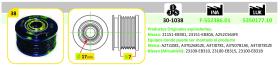 IJS 301038 - POLEA ALTERNADOR NISSAN - MITSUBISHI