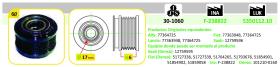 IJS 301060 - POLEA ALTERNADOR ALFA ROMEO - FIAT - LANCIA - OPEL - SAAB