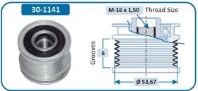 IJS 301141 - POLEA ALTERNADOR OPEL - SAAB