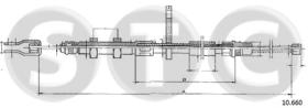 STC T480336 - CABLE FRENO R 4GTL (1128)  SX-LH