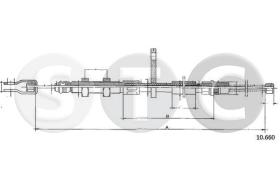 STC T480336 - CABLE FRENO R 4GTL (1128)  IZQ