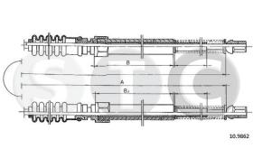 STC T480930 - CABLE FRENO 309B-309D-L408G TRAS