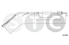STC T481006 - CABLE FRENO 609D-611D-709D-711TRAS IZQQ