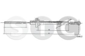 STC T481060 - CABLE EMBRAGUE 128 ALL