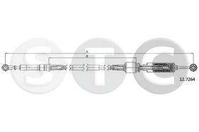 STC T481141 - CABLE CAMBIO SEICENTO 1,1
