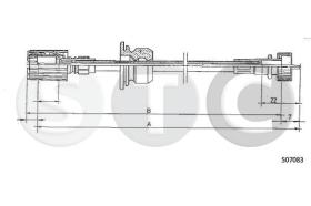 STC T481222 - CABLE CUENTAKILOMETROS DEDRA 1