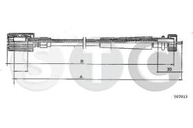 STC T481236 - CABLE CUENTAKILOMETROS CINQUEC