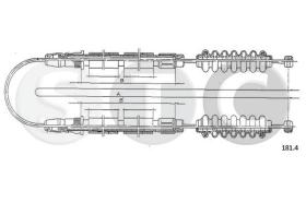 STC T481267 - CABLE FRENO 124 SPYDER TRAS