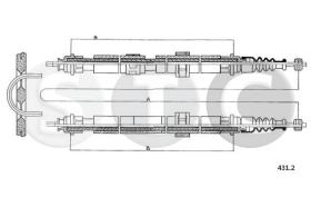 STC T481290 - CABLE FRENO 164 ALL TRAS