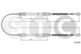 STC T481370 - CABLE FRENO DAILY 35.8-35.10-3TRASS