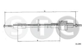 STC T481663 - CABLE EMBRAGUE SIERRA 1,8-2,0