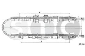 STC T481761 - CABLE FRENO ESCORT 1,1-1,3-1,6TRASS