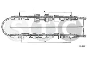 STC T481764 - CABLE FRENO ESCORT 1,6I TRAS