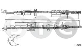 STC T481778 - CABLE FRENO SIERRA ALL EXC.6CYTRASS