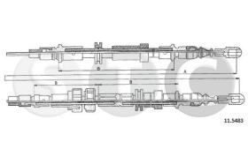 STC T481779 - CABLE FRENO SIERRA SW C/ABS TRAS