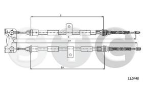 STC T481812 - CABLE FRENO PUMA TRAS