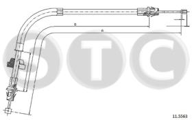 STC T481813 - CABLE FRENO TRANSIT MOD. RHD ANT.-FRONT