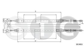 STC T481837 - CABLE FRENO ESCORT ALL 1,4I-1,TRASS