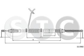 STC T481855 - CABLE FRENO TRANSIT ALL FWD CAIZQQ