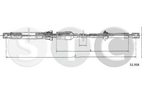 STC T481879 - CABLE ACELERADOR ESCORT 1,3 -