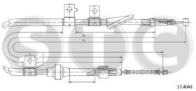 STC T481937 - CABLE FRENO ACCORD ALL  (DRUM BRAKE)   DX-RH