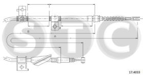 STC T481941 - CABLE FRENO ACCORD ALL  (DISC BRAKE)  DX-RH