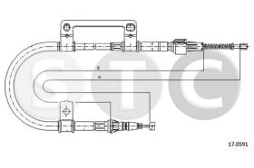 STC T482211 - CABLE FRENO 626-MX6 ALL   IZQ