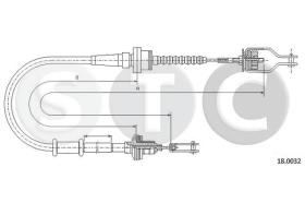 STC T482288 - CABLE EMBRAGUE PULSAR-200SX (S