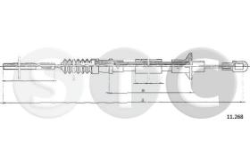 STC T482398 - CABLE EMBRAGUE ASCONA B 1,6-1,