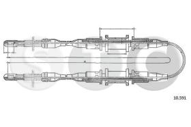 STC T482461 - CABLE FRENO KADETT E1,6 - 1,8ITRASS