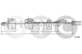 STC T482684 - CABLE EMBRAGUE 305 ALL C/SERVO