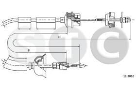 STC T482706 - CABLE EMBRAGUE 405 ALL 1,3 - T