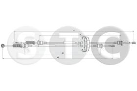 STC T482954 - CABLE CAMBIO VIVARO ALL 1,9-2,