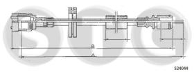 STC T482986 - CABLE CUENTAKILóMETROS ESPACE CH.388à    MM.?1520