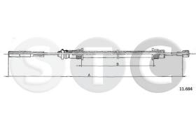 STC T483037 - CABLE FRENO MASTER PAR CH 3, DEL