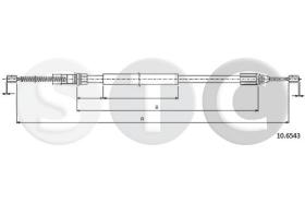 STC T483074 - CABLE FRENO TWINGO ALL C/ABS DER