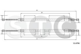 STC T483083 - CABLE FRENO ESPACE ALL EXC.V6DERR
