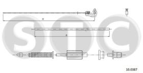 STC T483200 - CABLE ACELERADOR CLIO I - II ALL