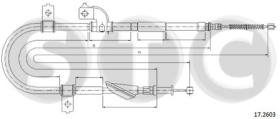 STC T483301 - CABLE FRENO IMPREZA ALL SX-LH