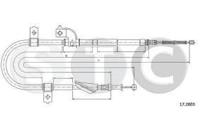 STC T483301 - CABLE FRENO IMPREZA ALL IZQ
