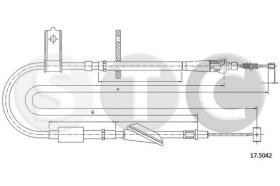 STC T483343 - CABLE FRENO WAGON IZQ