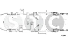 STC T483354 - CABLE FRENO ALTO ALL DER