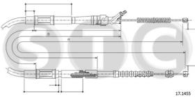 STC T483436 - CABLE FRENO CAMRY SV20/21 1,8-2,0   SX-LH