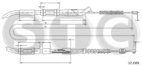 STC T483439 - CABLE FRENO CAMRY SV21-2VZ 2,0-2,5   DX-RH