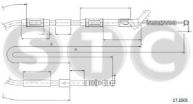 STC T483441 - CABLE FRENO CAMRY 3SFE   DX-RH